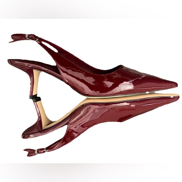 Sam Edelman French Merlot Patent Leather Bianka Slingback Pumps Size 9 - Picture 8 of 13